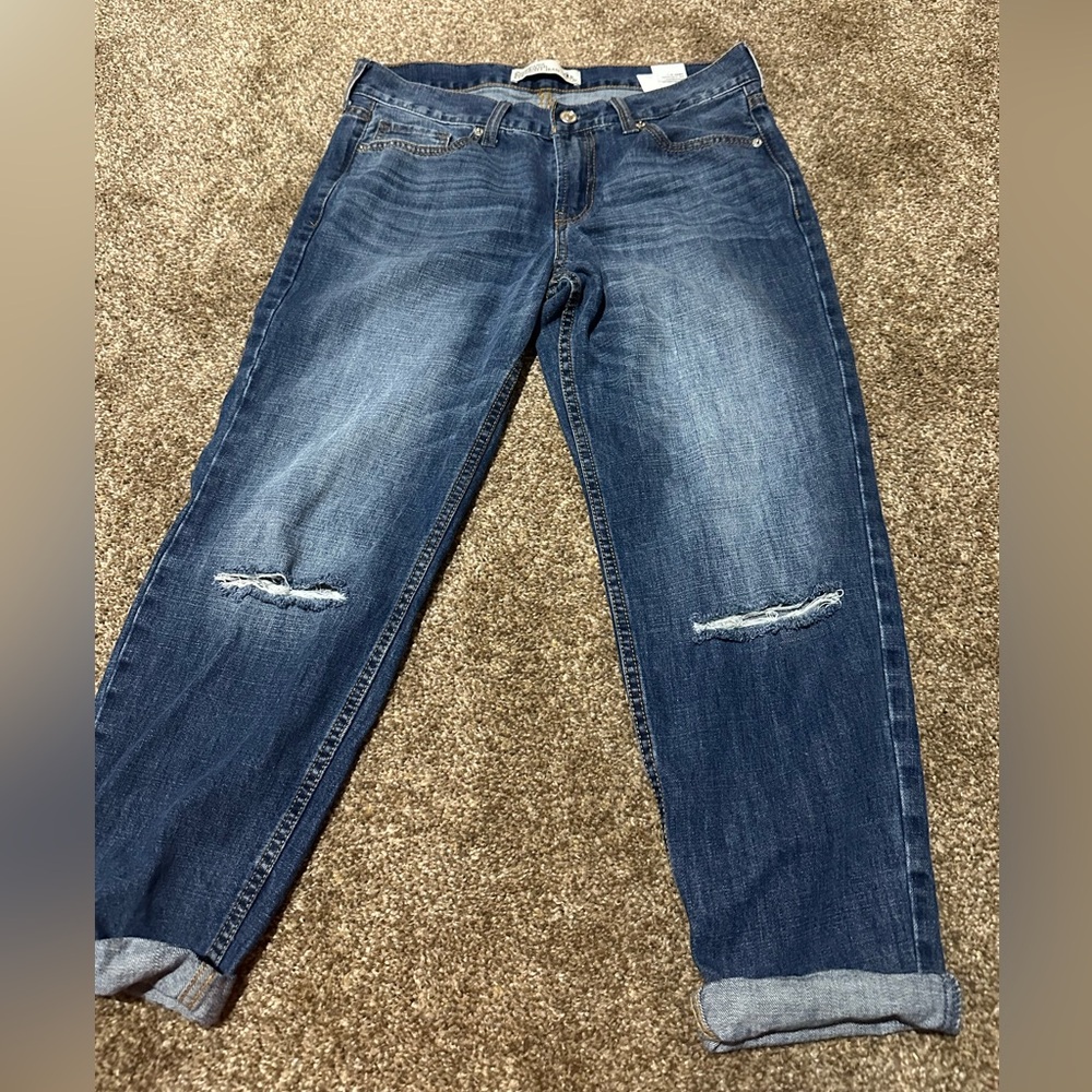 Abercrombie & Fitch blue Boyfriend Straight Leg Jeans - Picture 6 of 7